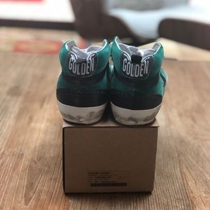 Golden Goose green leather MidStar sneakers
